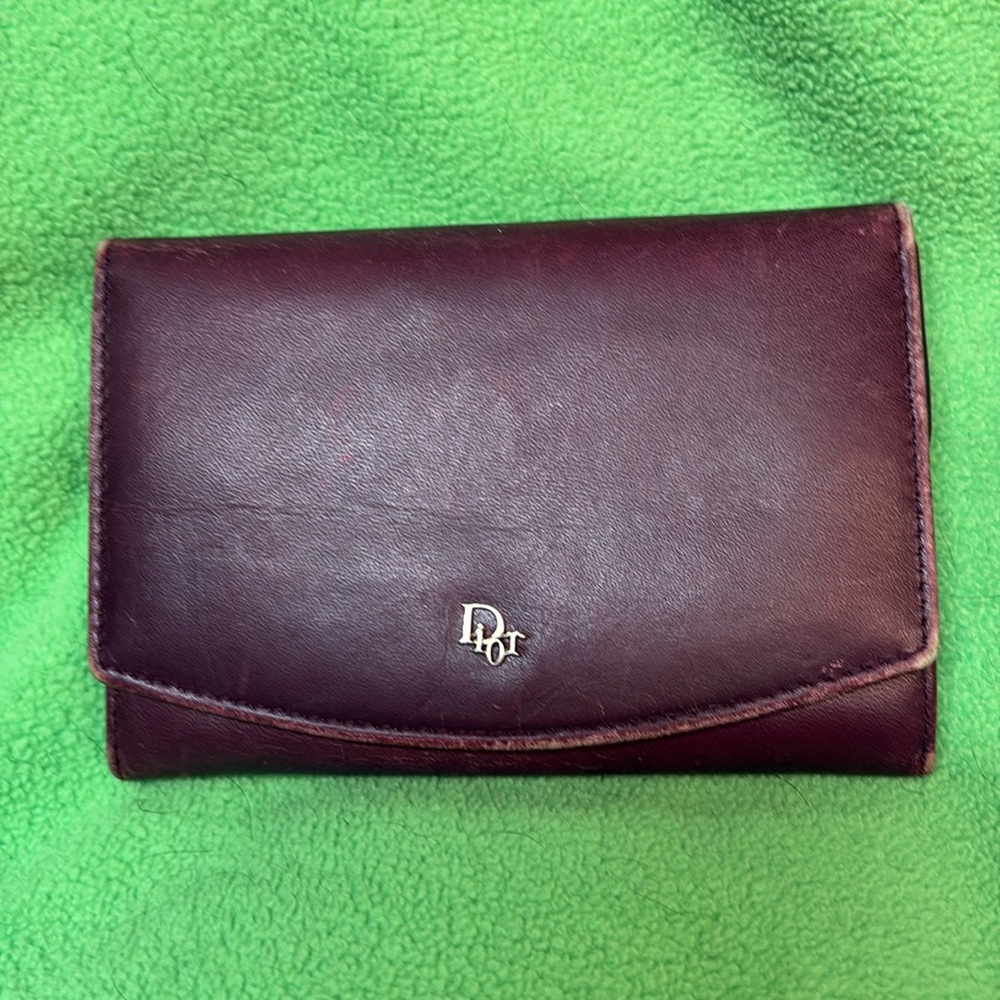 Authentic Beautiful vintage  Dior burgundy Wallet